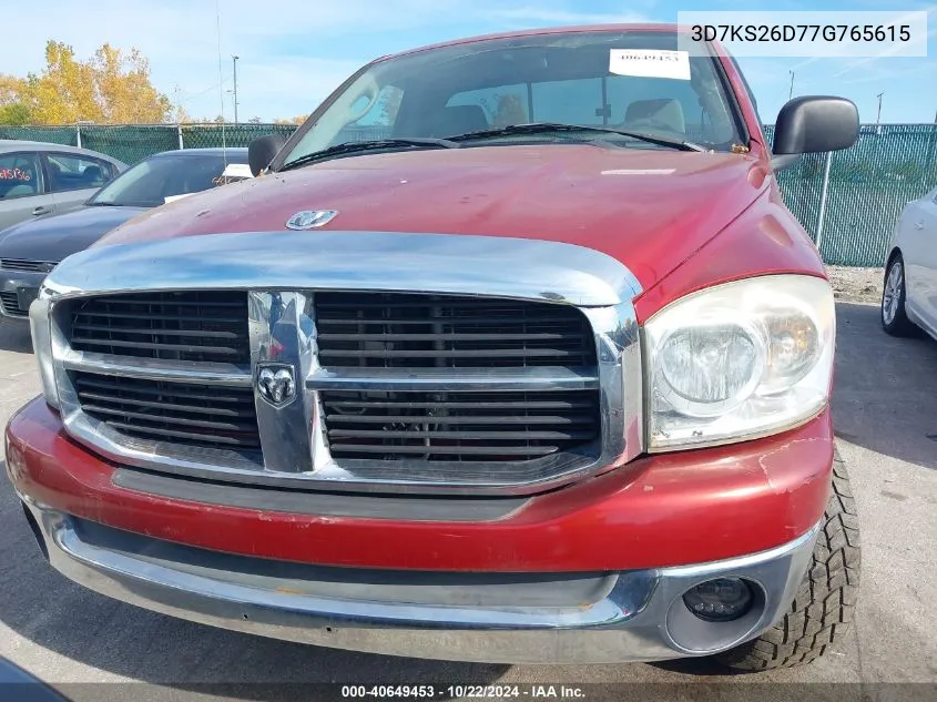 2007 Dodge Ram 2500 Slt/Trx4 Off Road/Sport/Power Wagon VIN: 3D7KS26D77G765615 Lot: 40649453