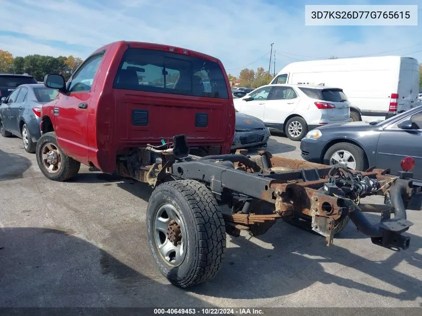 2007 Dodge Ram 2500 Slt/Trx4 Off Road/Sport/Power Wagon VIN: 3D7KS26D77G765615 Lot: 40649453