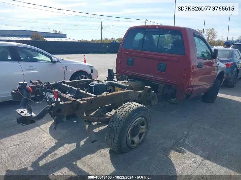 2007 Dodge Ram 2500 Slt/Trx4 Off Road/Sport/Power Wagon VIN: 3D7KS26D77G765615 Lot: 40649453