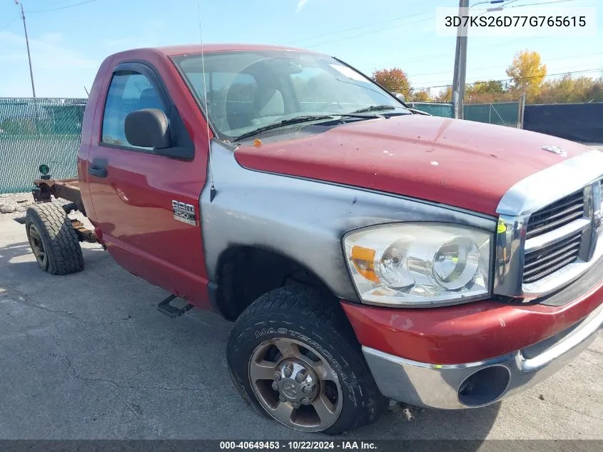 2007 Dodge Ram 2500 Slt/Trx4 Off Road/Sport/Power Wagon VIN: 3D7KS26D77G765615 Lot: 40649453