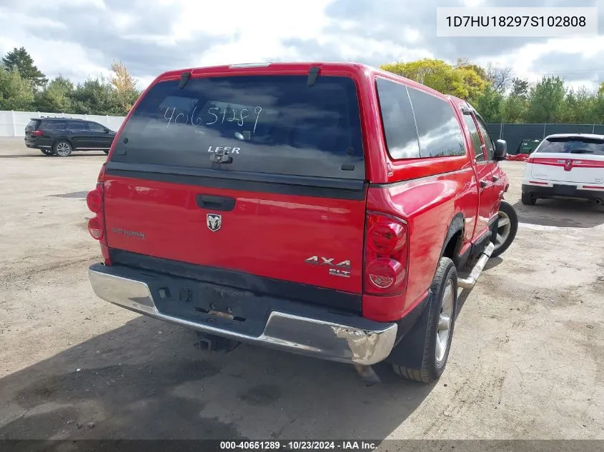 2007 Dodge Ram 1500 Slt/Trx4 Off Road/Sport VIN: 1D7HU18297S102808 Lot: 40651289