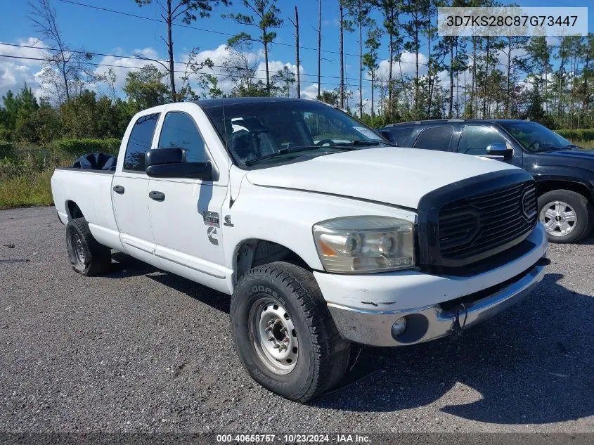 2007 Dodge Ram 2500 Slt/Sport VIN: 3D7KS28C87G73447 Lot: 40658757