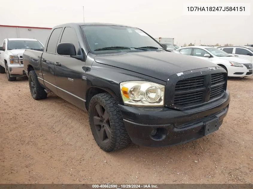 2007 Dodge Ram 1500 Slt VIN: 1D7HA18247J584151 Lot: 40662590