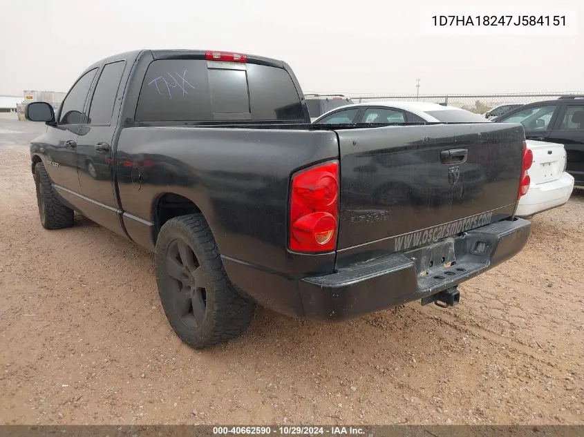 2007 Dodge Ram 1500 Slt VIN: 1D7HA18247J584151 Lot: 40662590