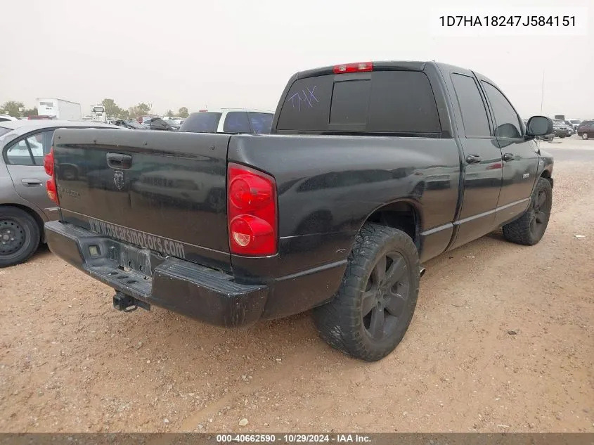 2007 Dodge Ram 1500 Slt VIN: 1D7HA18247J584151 Lot: 40662590