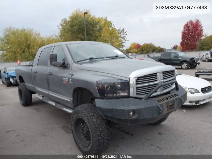 2007 Dodge Ram 3500 Laramie VIN: 3D3MX39A17G777438 Lot: 40670814