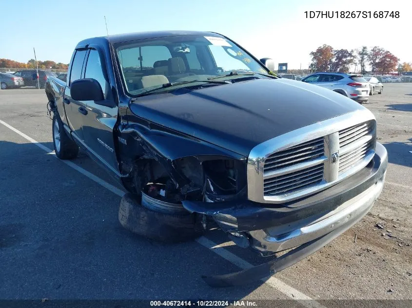 2007 Dodge Ram 1500 Slt/Trx4 Off Road/Sport VIN: 1D7HU18267S168748 Lot: 40672414