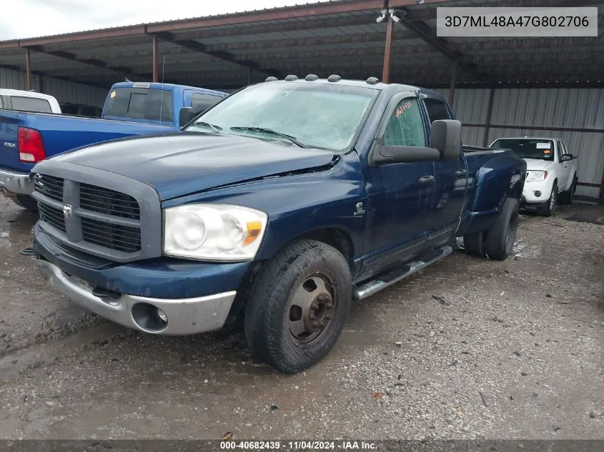 2007 Dodge Ram 3500 Slt/Sport VIN: 3D7ML48A47G802706 Lot: 40682439