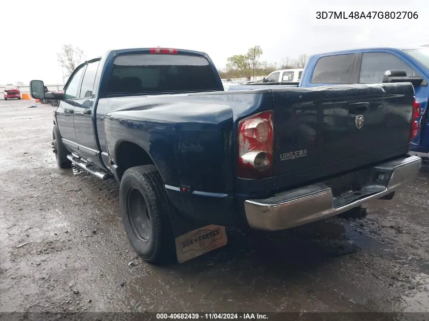 2007 Dodge Ram 3500 Slt/Sport VIN: 3D7ML48A47G802706 Lot: 40682439