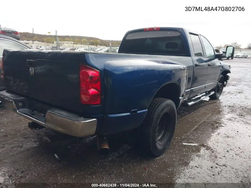 2007 Dodge Ram 3500 Slt/Sport VIN: 3D7ML48A47G802706 Lot: 40682439