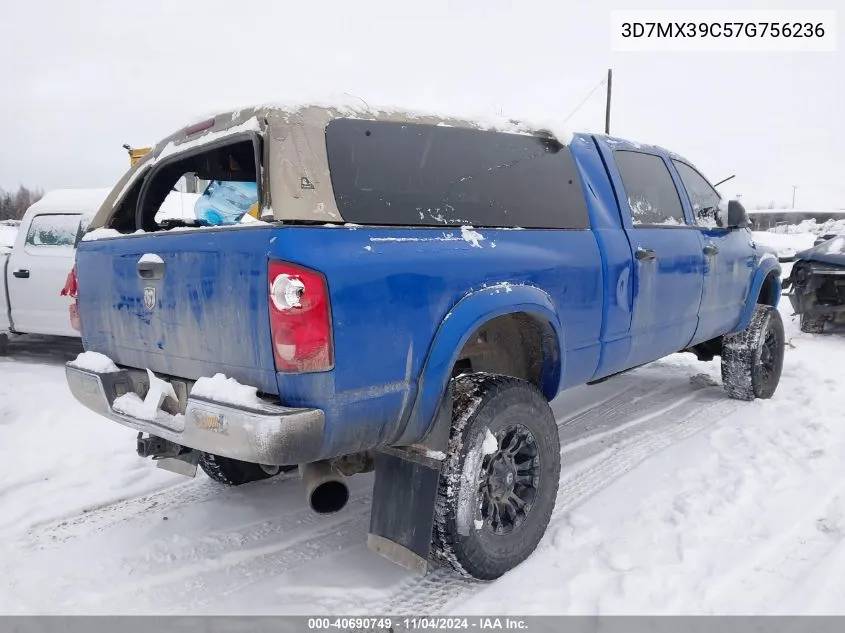 2007 Dodge Ram 3500 Laramie VIN: 3D7MX39C57G756236 Lot: 40690749