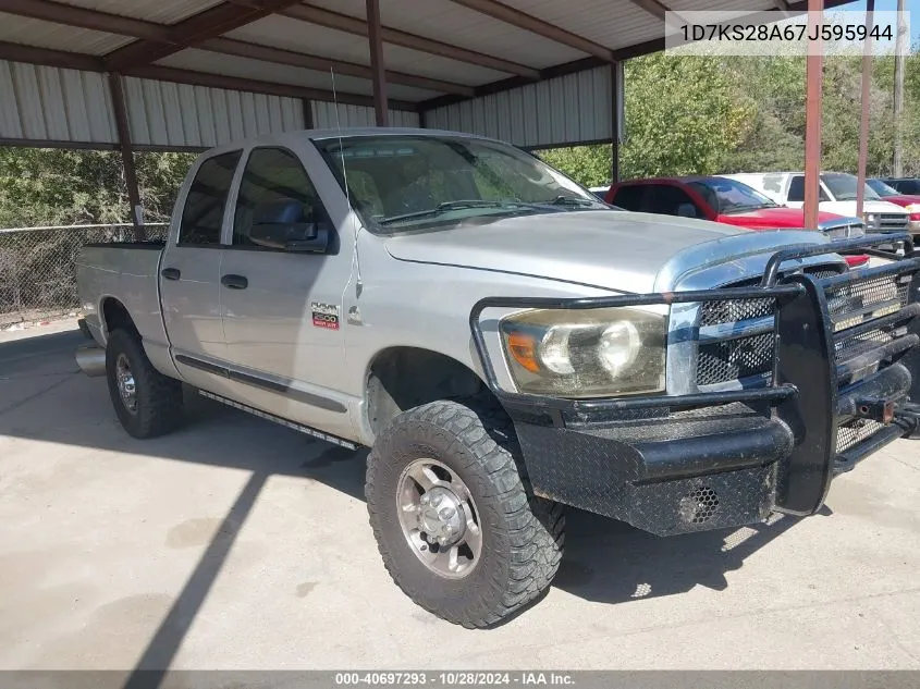 2007 Dodge Ram 2500 Slt/Trx4 Off Road/Sport/Power Wagon VIN: 1D7KS28A67J595944 Lot: 40697293