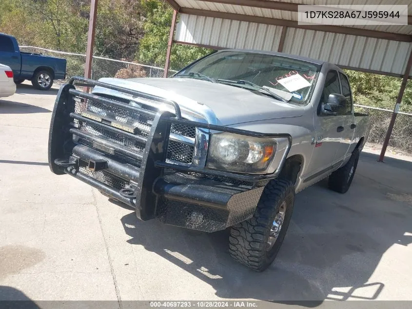 2007 Dodge Ram 2500 Slt/Trx4 Off Road/Sport/Power Wagon VIN: 1D7KS28A67J595944 Lot: 40697293