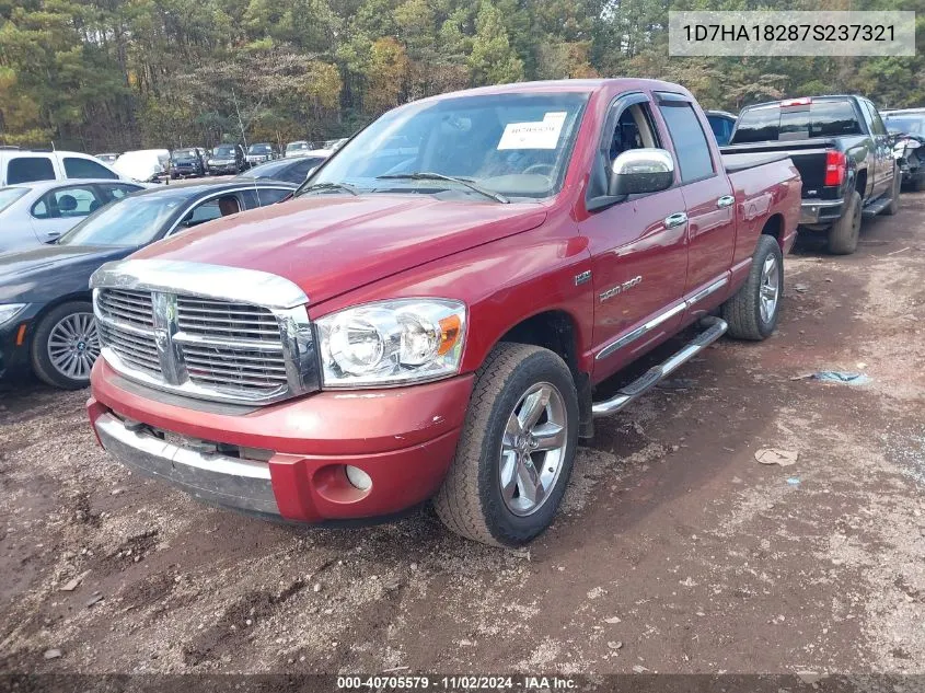 2007 Dodge Ram 1500 Laramie VIN: 1D7HA18287S237321 Lot: 40705579