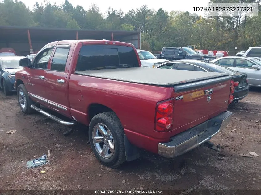 2007 Dodge Ram 1500 Laramie VIN: 1D7HA18287S237321 Lot: 40705579