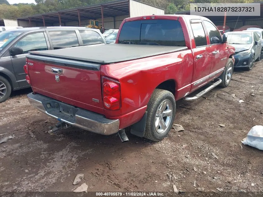 2007 Dodge Ram 1500 Laramie VIN: 1D7HA18287S237321 Lot: 40705579