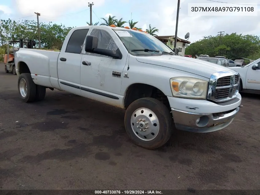 2007 Dodge Ram 3500 Slt/Sport VIN: 3D7MX48A97G791108 Lot: 40733076