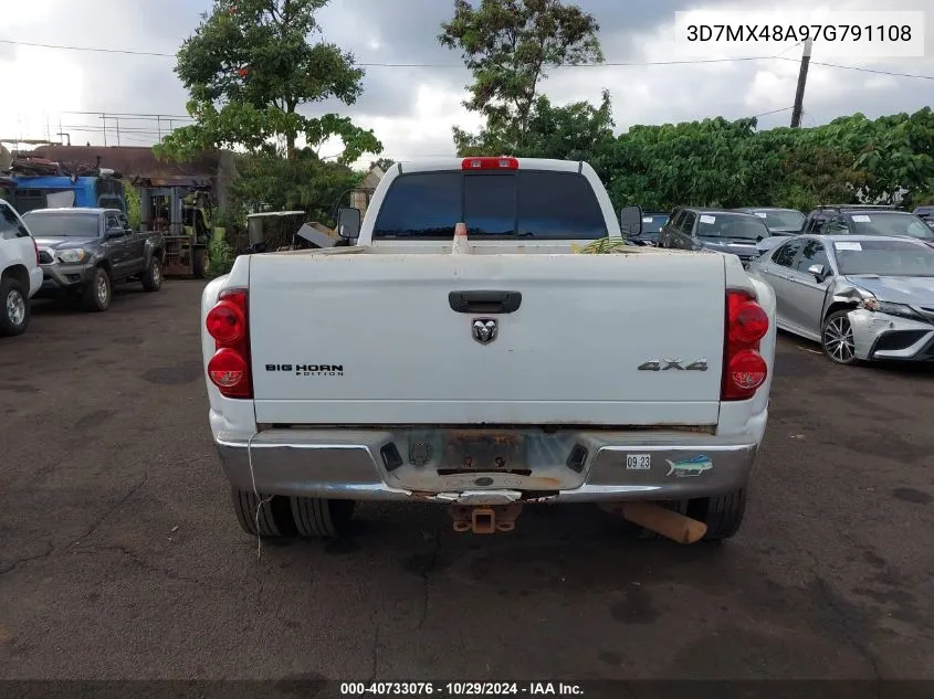 2007 Dodge Ram 3500 Slt/Sport VIN: 3D7MX48A97G791108 Lot: 40733076