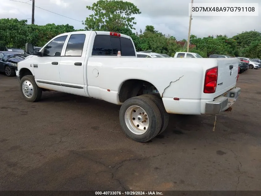 2007 Dodge Ram 3500 Slt/Sport VIN: 3D7MX48A97G791108 Lot: 40733076