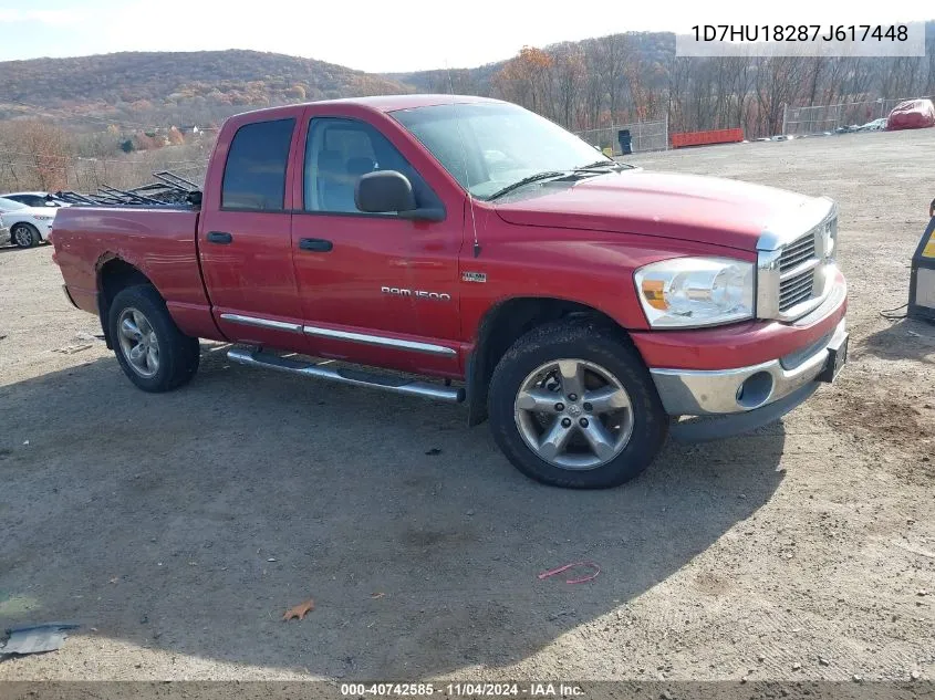 2007 Dodge Ram 1500 Slt/Trx4 Off Road/Sport VIN: 1D7HU18287J617448 Lot: 40742585