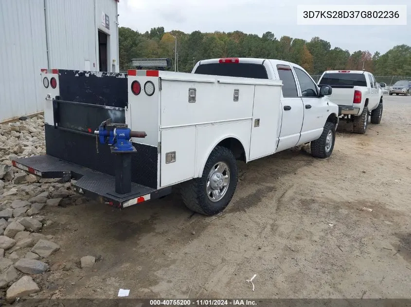 2007 Dodge Ram 2500 St VIN: 3D7KS28D37G802236 Lot: 40755200