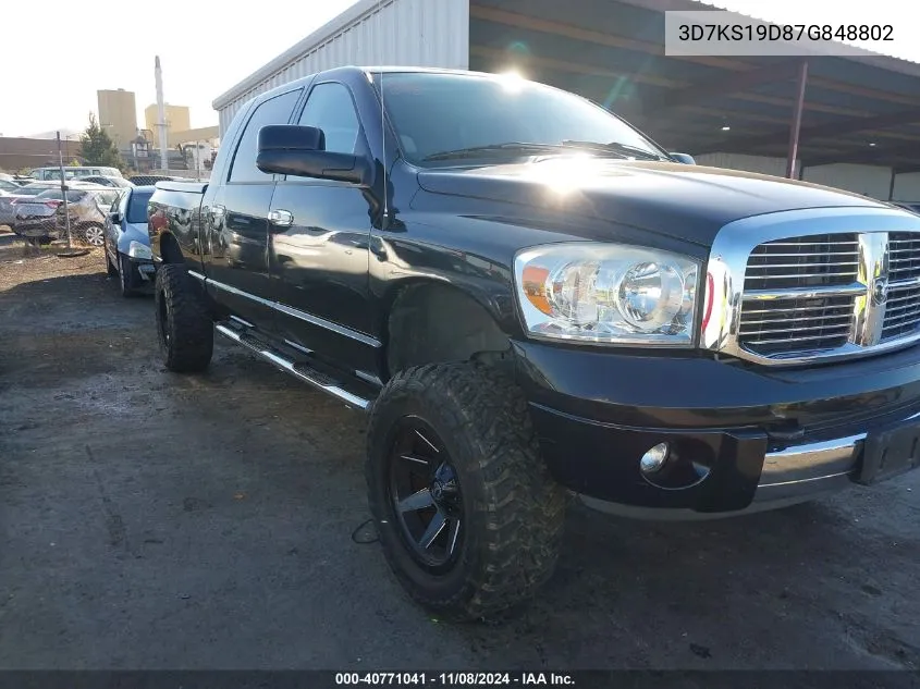 2007 Dodge Ram 1500 Laramie VIN: 3D7KS19D87G848802 Lot: 40771041