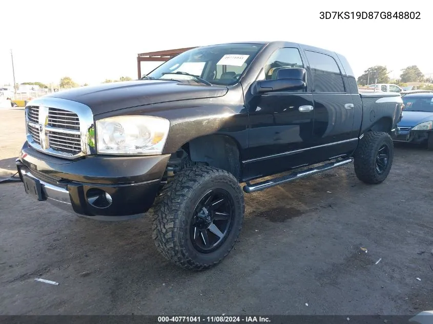 2007 Dodge Ram 1500 Laramie VIN: 3D7KS19D87G848802 Lot: 40771041