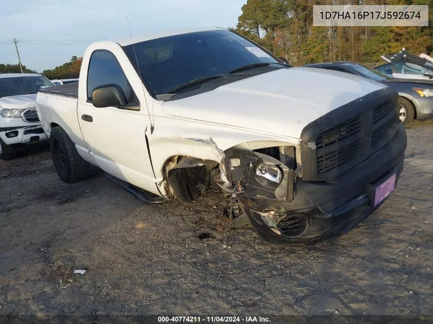 2007 Dodge Ram 1500 St VIN: 1D7HA16P17J592674 Lot: 40774211