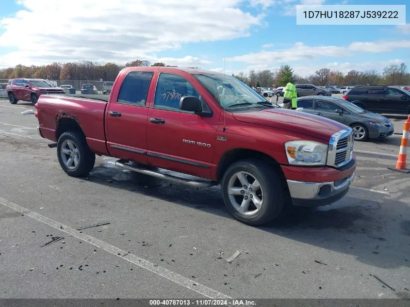 2007 Dodge Ram 1500 Slt/Trx4 Off Road/Sport VIN: 1D7HU18287J539222 Lot: 40787013