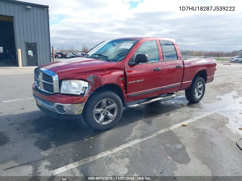 2007 Dodge Ram 1500 Slt/Trx4 Off Road/Sport VIN: 1D7HU18287J539222 Lot: 40787013