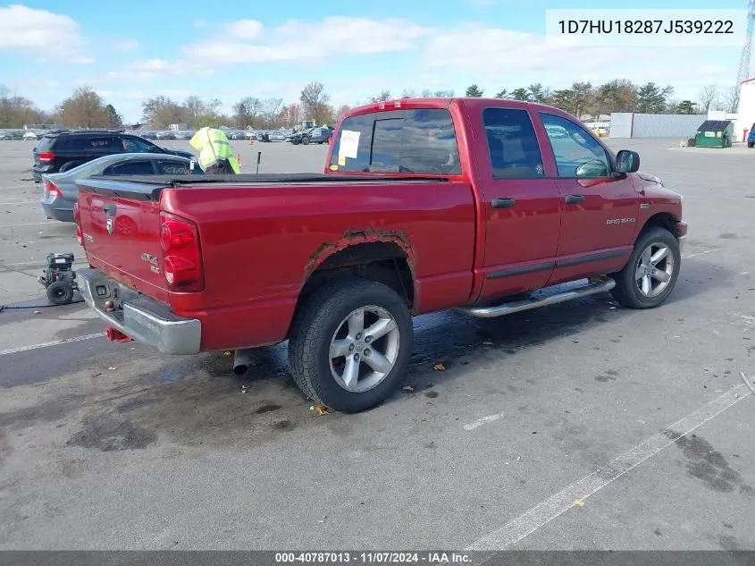 2007 Dodge Ram 1500 Slt/Trx4 Off Road/Sport VIN: 1D7HU18287J539222 Lot: 40787013