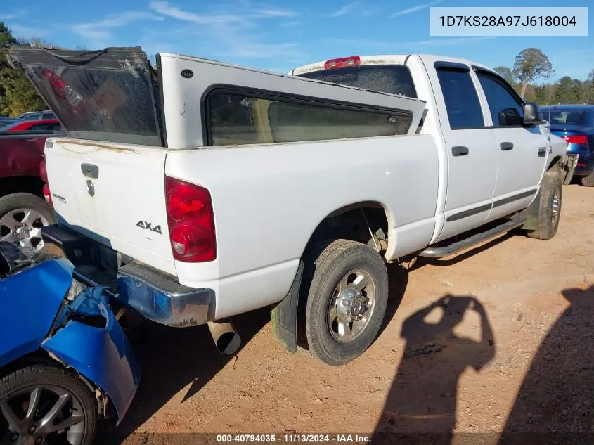 2007 Dodge Ram 2500 Slt/Trx4 Off Road/Sport/Power Wagon VIN: 1D7KS28A97J618004 Lot: 40794035