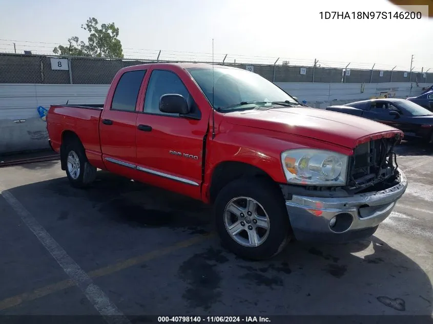 2007 Dodge Ram 1500 Slt VIN: 1D7HA18N97S146200 Lot: 40798140