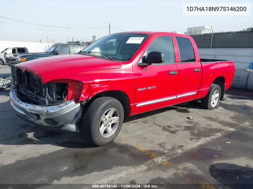 2007 Dodge Ram 1500 Slt VIN: 1D7HA18N97S146200 Lot: 40798140