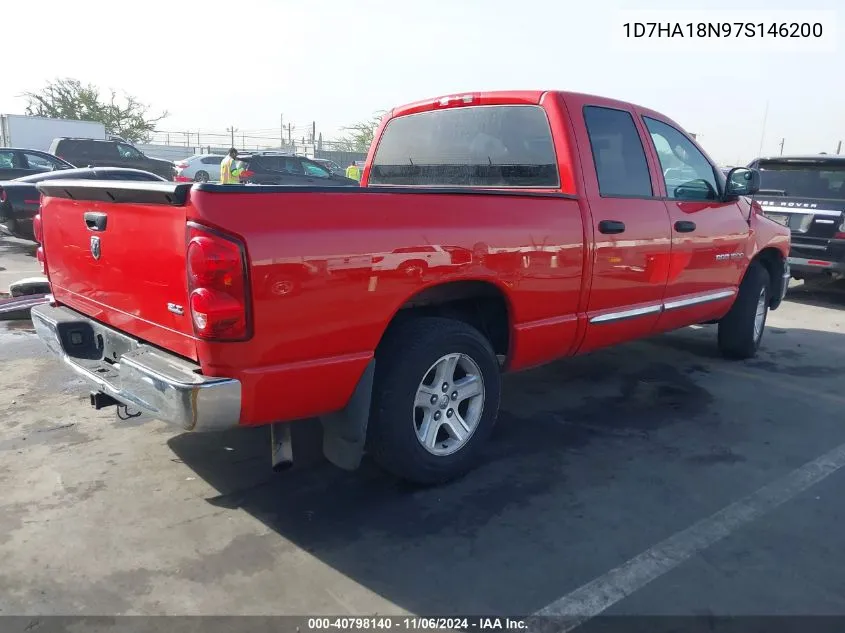 2007 Dodge Ram 1500 Slt VIN: 1D7HA18N97S146200 Lot: 40798140