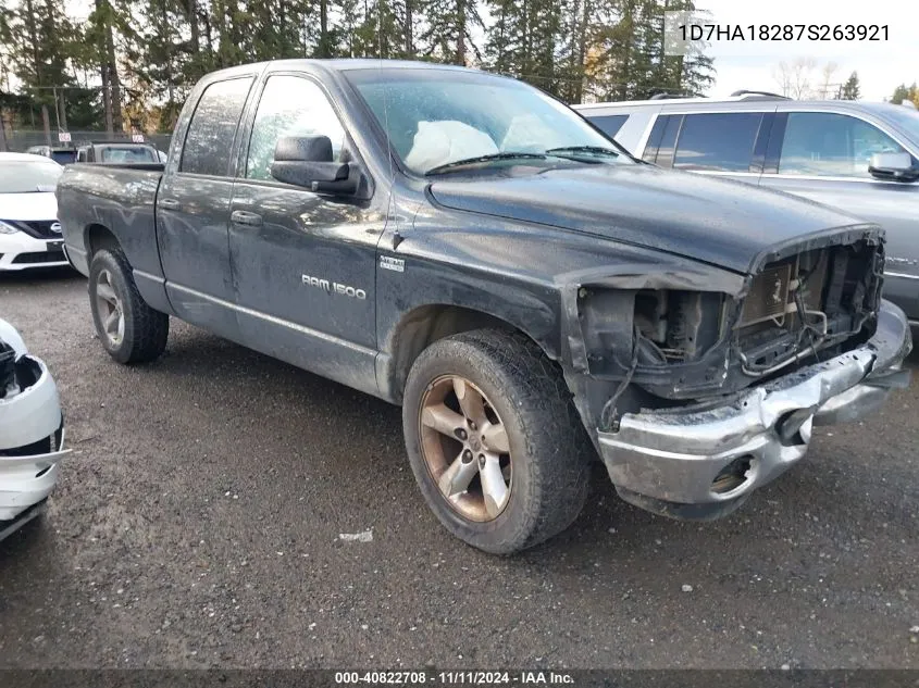 2007 Dodge Ram 1500 Slt VIN: 1D7HA18287S263921 Lot: 40822708