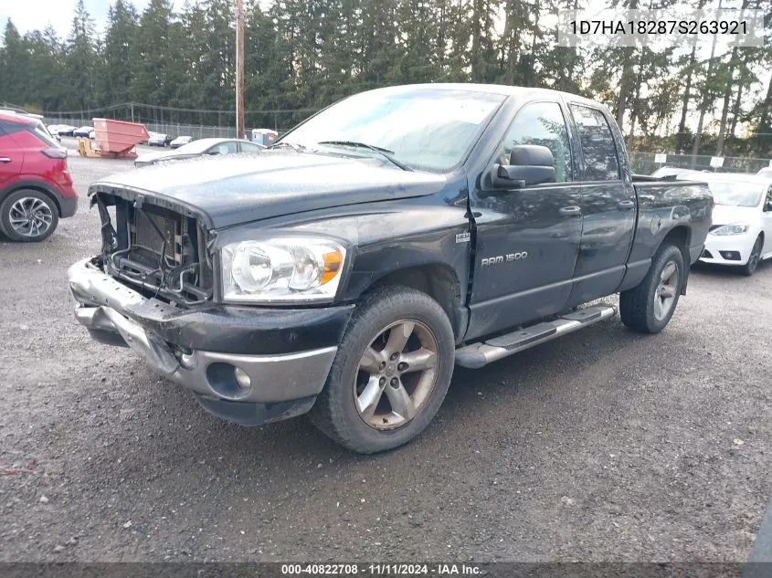 2007 Dodge Ram 1500 Slt VIN: 1D7HA18287S263921 Lot: 40822708