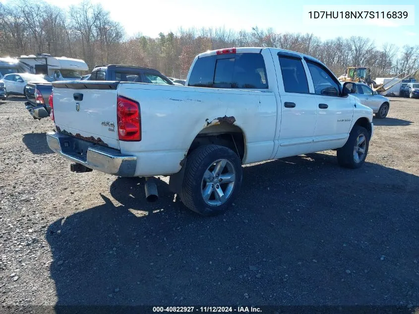 2007 Dodge Ram 1500 Slt/Trx4 Off Road/Sport VIN: 1D7HU18NX7S116839 Lot: 40822927