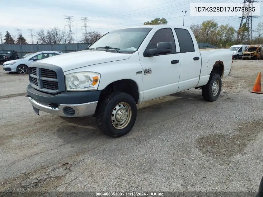 2007 Dodge Ram 2500 St VIN: 1D7KS28D17J578835 Lot: 40835300