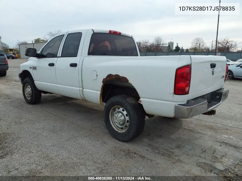 2007 Dodge Ram 2500 St VIN: 1D7KS28D17J578835 Lot: 40835300