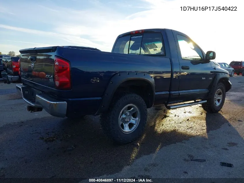 2007 Dodge Ram 1500 Slt/Trx4 Off Road/Sport VIN: 1D7HU16P17J540422 Lot: 40846897