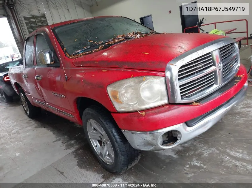 2007 Dodge Ram 1500 Slt VIN: 1D7HA18P67J549719 Lot: 40870569