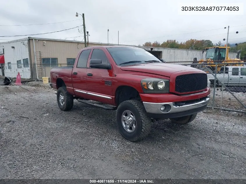 2007 Dodge Ram 2500 Laramie VIN: 3D3KS28A87G774053 Lot: 40871655