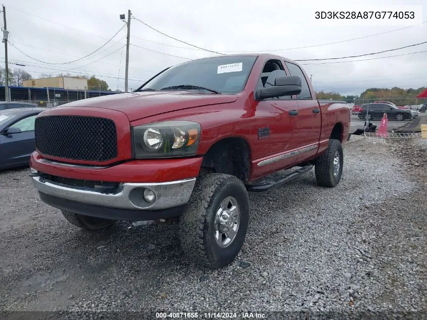 2007 Dodge Ram 2500 Laramie VIN: 3D3KS28A87G774053 Lot: 40871655