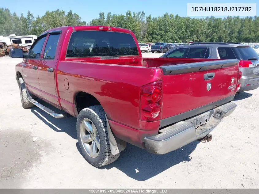 2008 Dodge Ram 1500 St/Slt VIN: 1D7HU18218J217782 Lot: 12091019