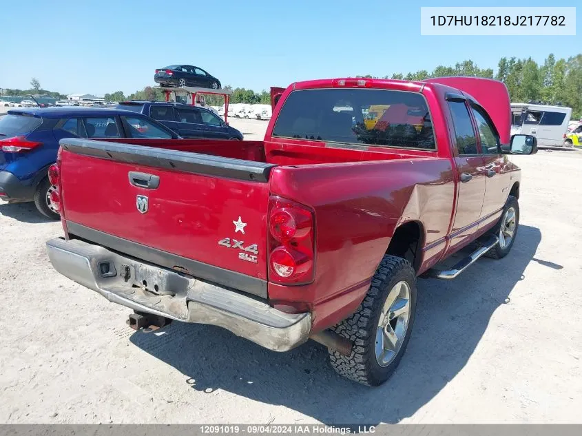 2008 Dodge Ram 1500 St/Slt VIN: 1D7HU18218J217782 Lot: 12091019