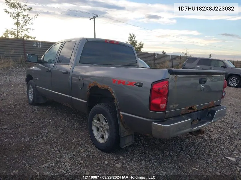 2008 Dodge Ram 1500 St/Slt VIN: 1D7HU182X8J223032 Lot: 12110067