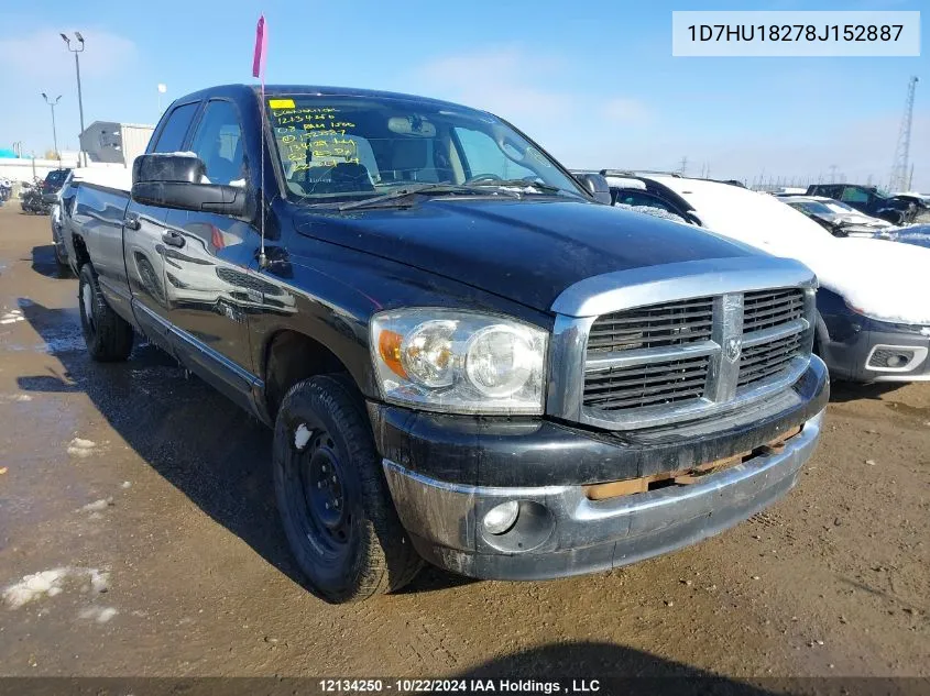 2008 Dodge Ram 1500 Slt VIN: 1D7HU18278J152887 Lot: 12134250