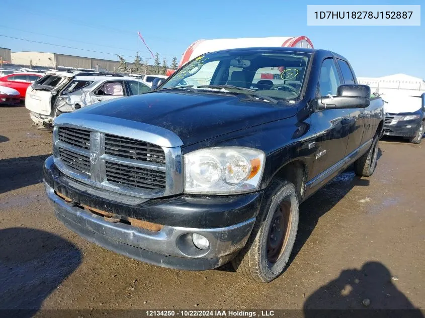 2008 Dodge Ram 1500 Slt VIN: 1D7HU18278J152887 Lot: 12134250