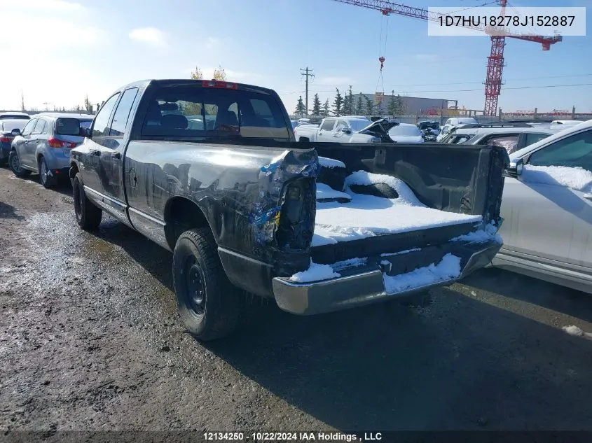 2008 Dodge Ram 1500 Slt VIN: 1D7HU18278J152887 Lot: 12134250